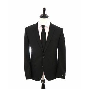 $795 HUGO BOSS - NWT - "TESSE" ITALIAN FABRIC Black Tonal Check Blazer - 44R